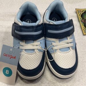 Cat & Jack Navy, Light Blue & White Kids' Velcro Summer Sneakers.